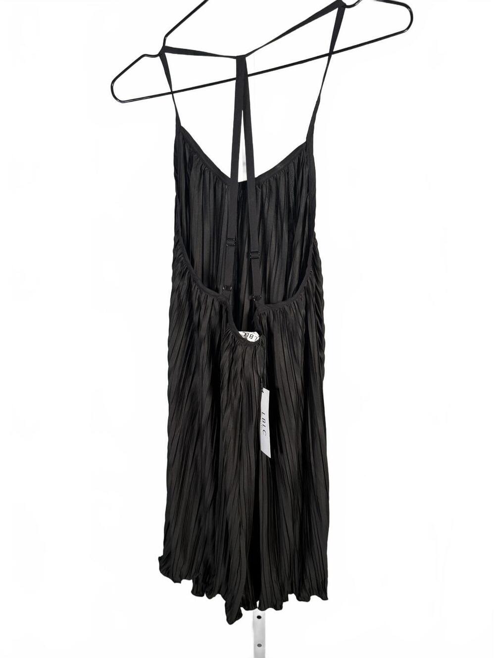 NWT LBLC The Label Black Pleated Sleeveless Dress Size Medium - Picture 3 of 6
